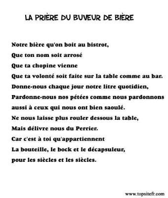 la priere de la bierre